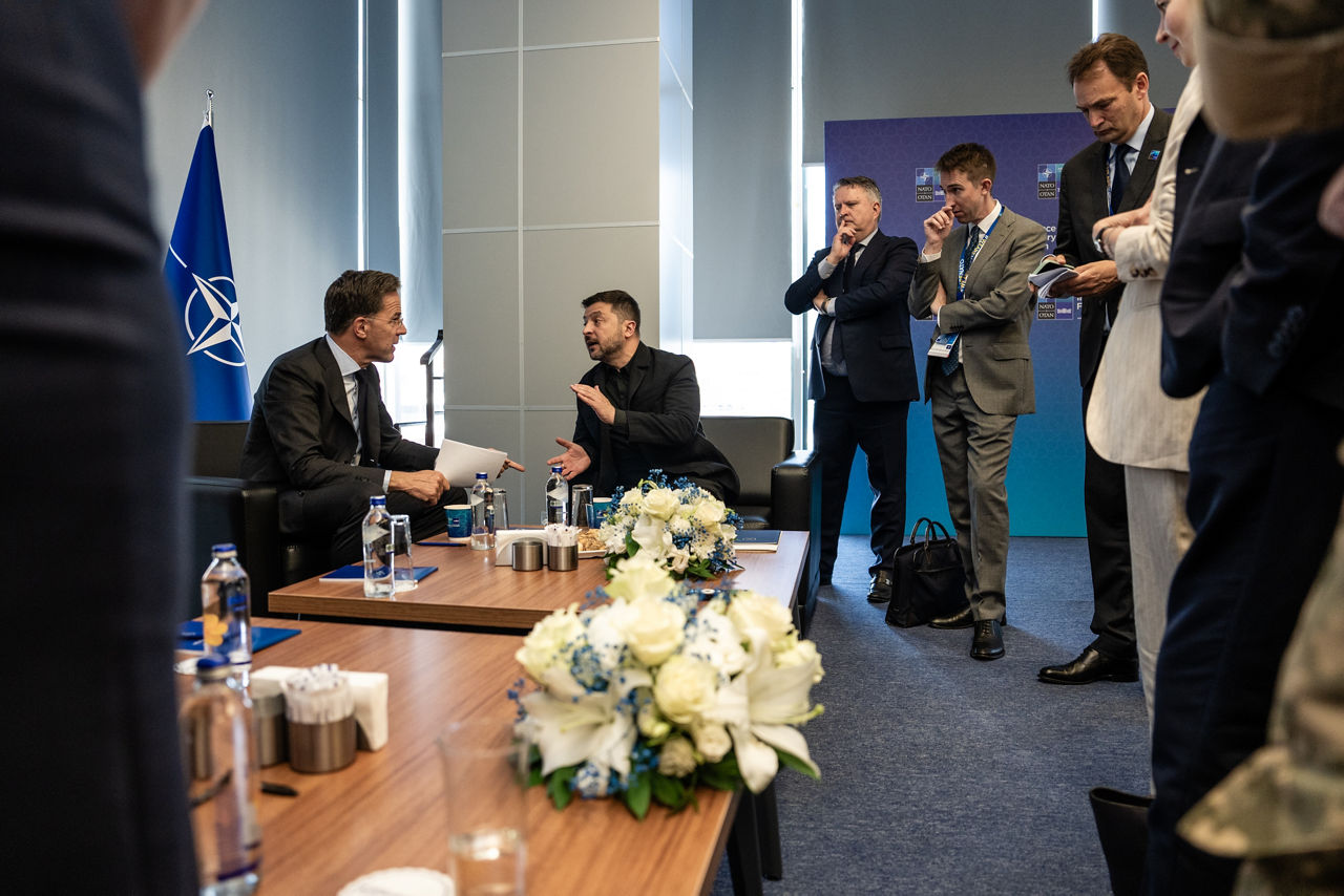NATO Secretary General Mark Rutte meets with the  President of Ukraine Volodymyr Zelenskyy 