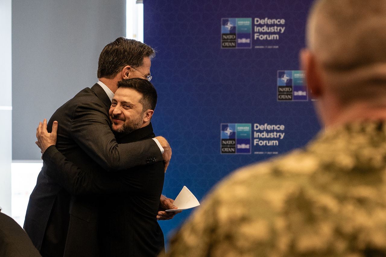 NATO Secretary General Mark Rutte meets with the  President of Ukraine Volodymyr Zelenskyy 