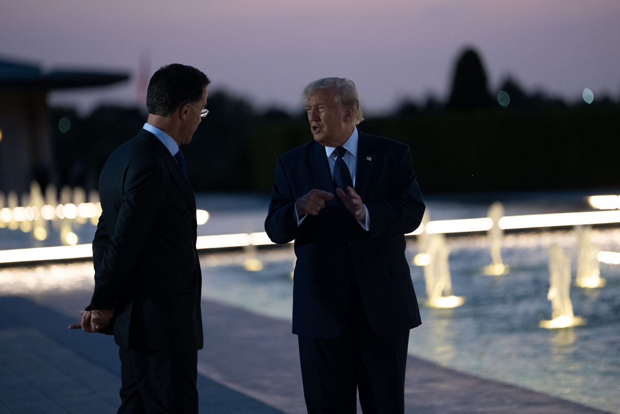 NATO Secretary General Mark Rutte with the President of the United States, Donald Trump 
