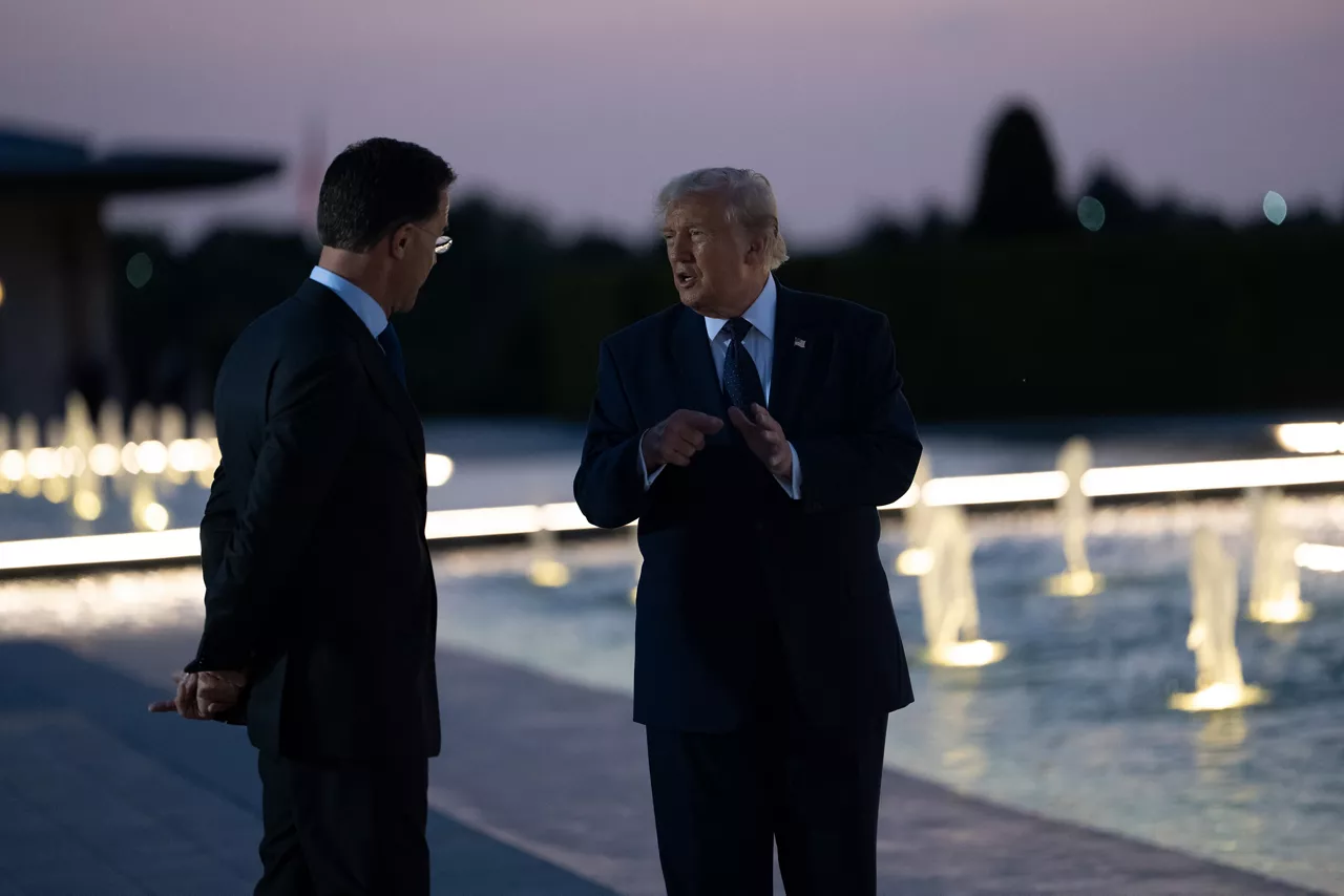 NATO Secretary General Mark Rutte with the President of the United States, Donald Trump 
