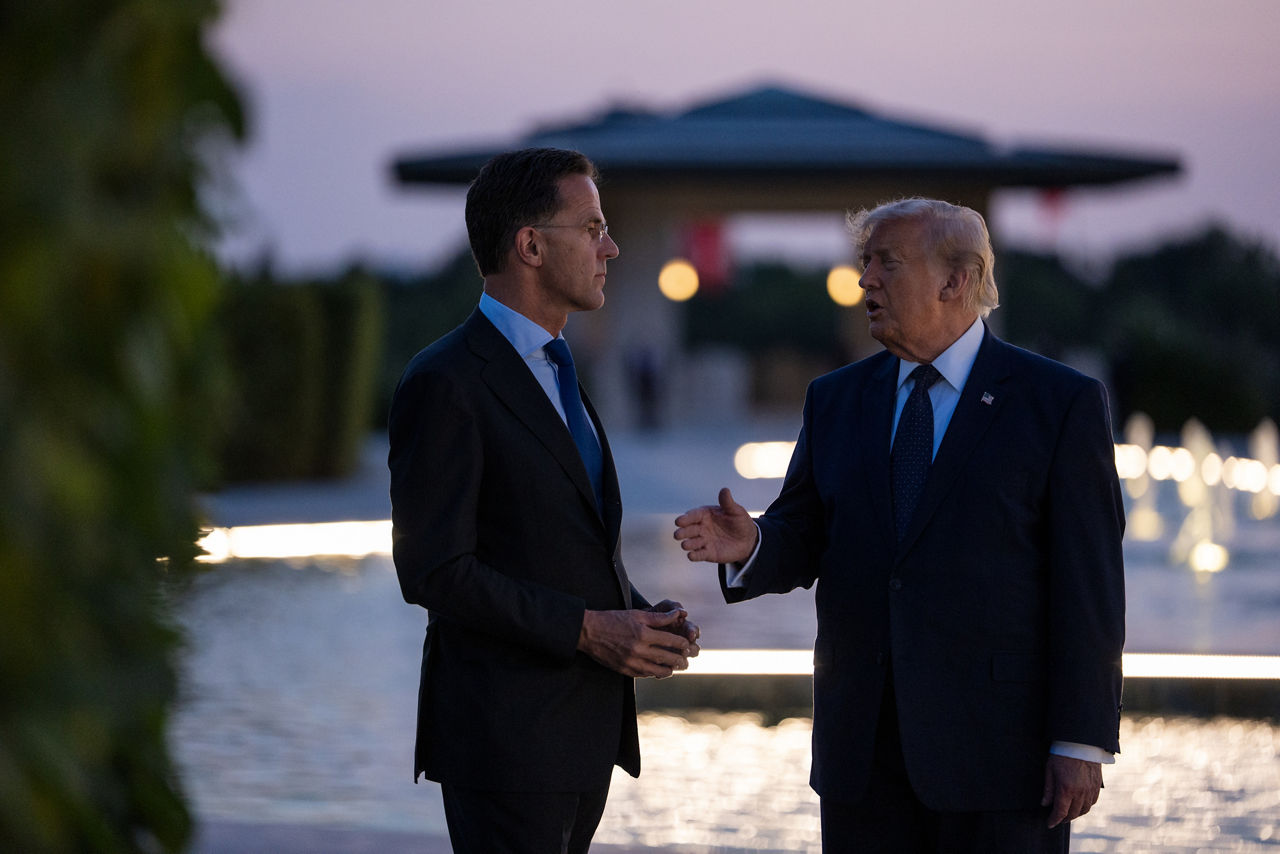 NATO Secretary General Mark Rutte with the President of the United States, Donald Trump 
