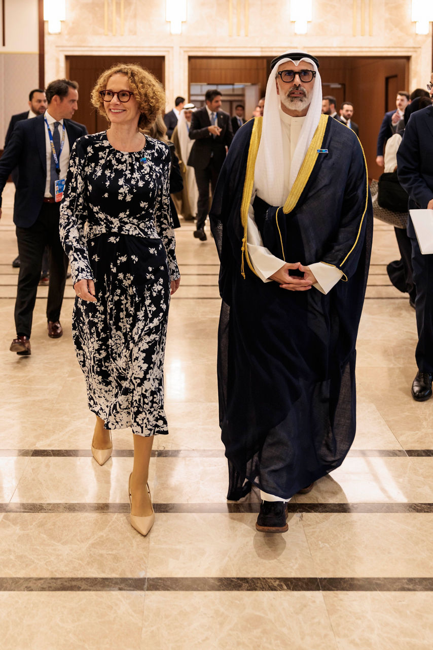 NATO Deputy Secretary General Radmila Shekerinska with the Minister of Foreign Affairs of Kuwait Sheikh Jarrah Jaber Al-Ahmad Al-Sabah
