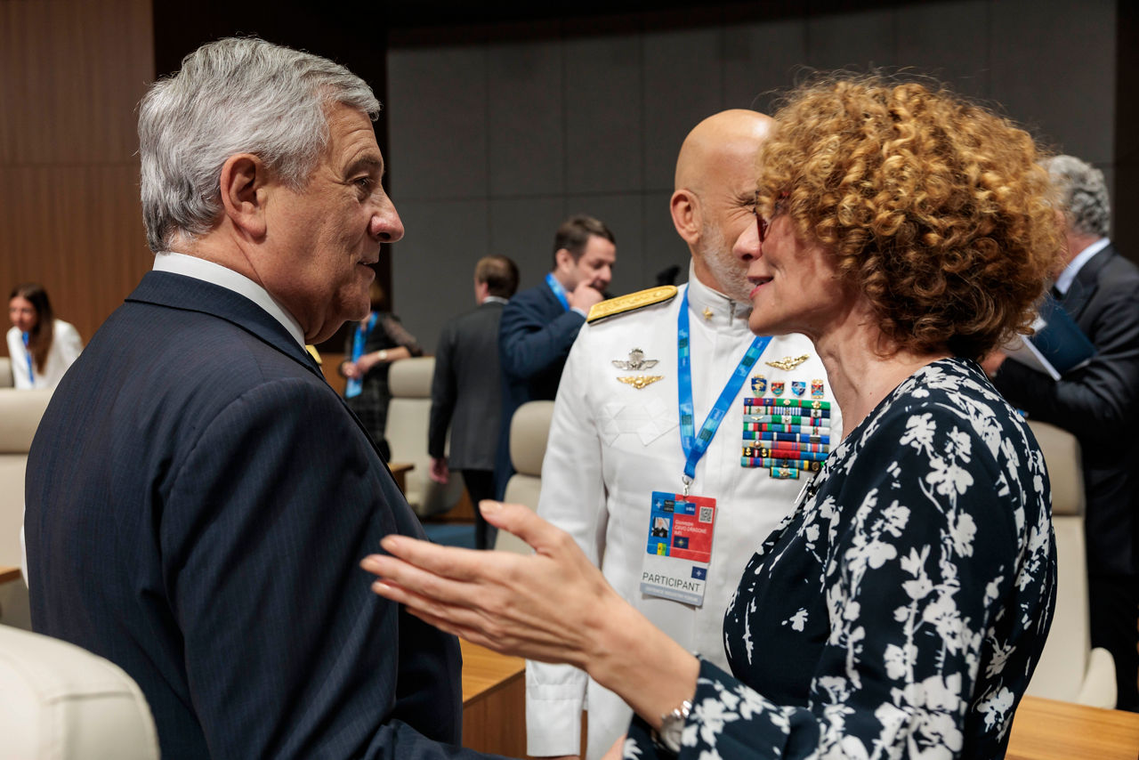 NATO Deputy Secretary General Radmila Shekerinska and Minister of Foreign Affairs of Italy Antonio Tajani 

