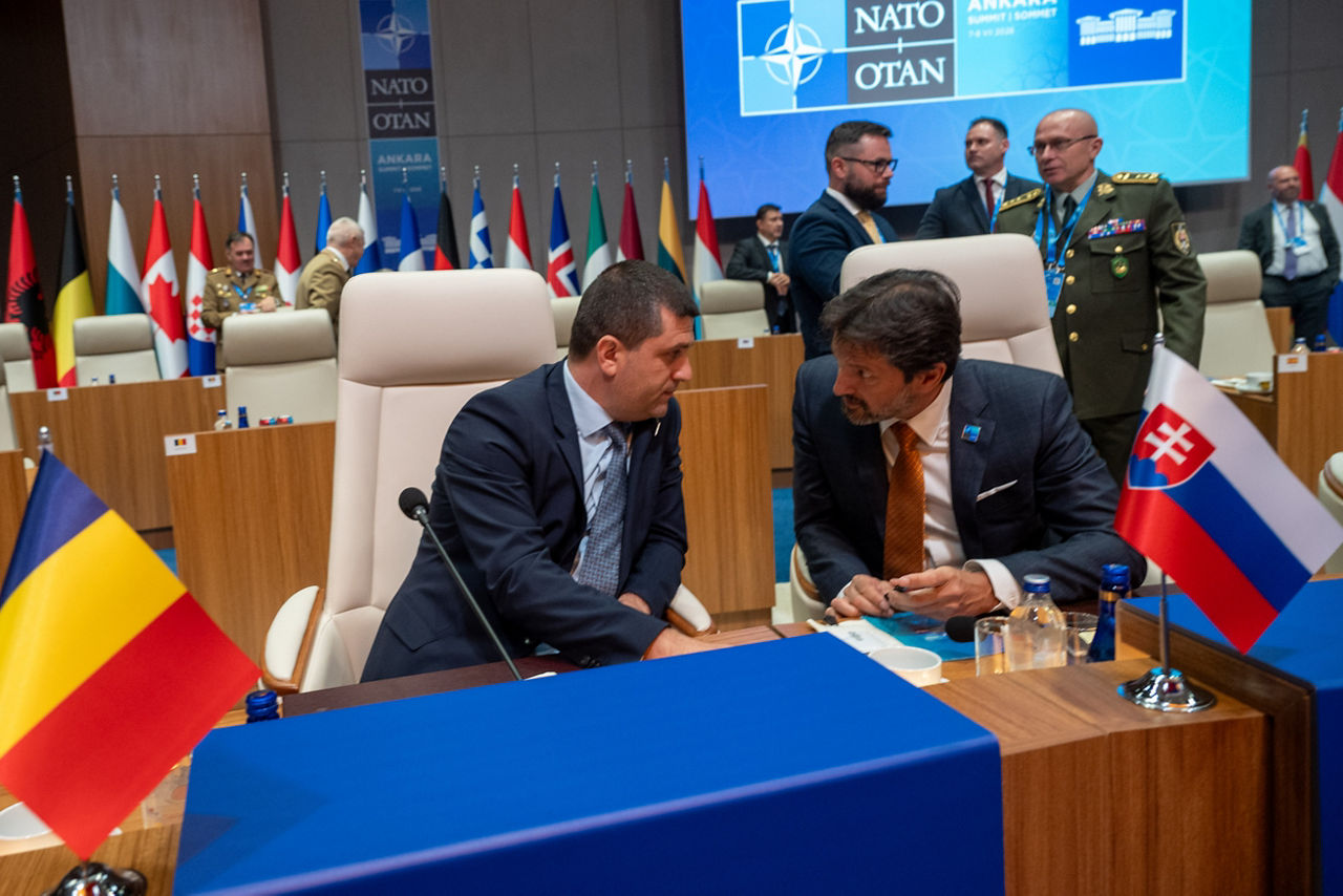 Minister of Defence of Romania Radu-Dinel Miruță and Minister of Defence of the Slovak Republic Robert Kaliňák