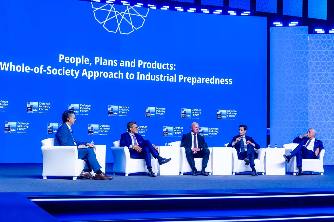 President of Finland Alexander Stubb, Prime Minister of the Netherlands Rob Jetten, CEO of Saab Group Micael Johansson, CEO of Leonardo Lorenzo Mariani moderated by Anton La Guardia from The Economist 