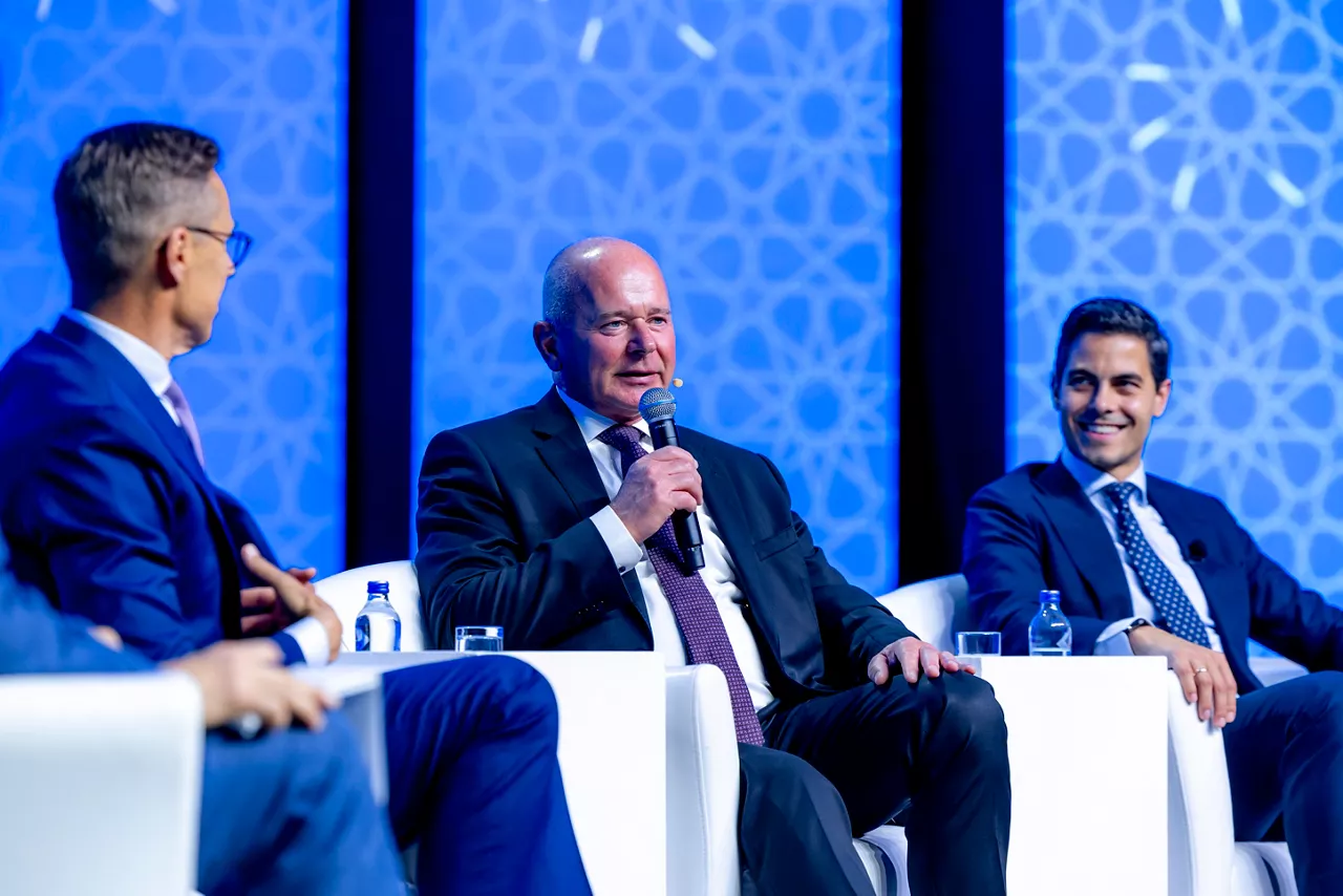 President of Finland Alexander Stubb, Prime Minister of the Netherlands Rob Jetten, CEO of Saab Group Micael Johansson, CEO of Leonardo Lorenzo Mariani moderated by Anton La Guardia from The Economist 