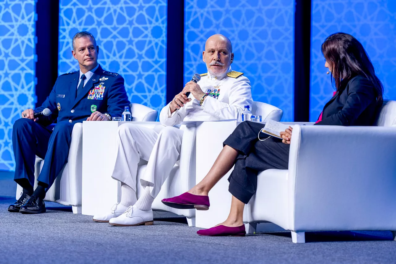 Supreme Allied Commander Transformation Admiral Pierre Vandier, Chair of the NATO Military Committee Admiral Giuseppe Cavo Dragone and Supreme Allied Commander Europe General Alexus G. Grynkewich