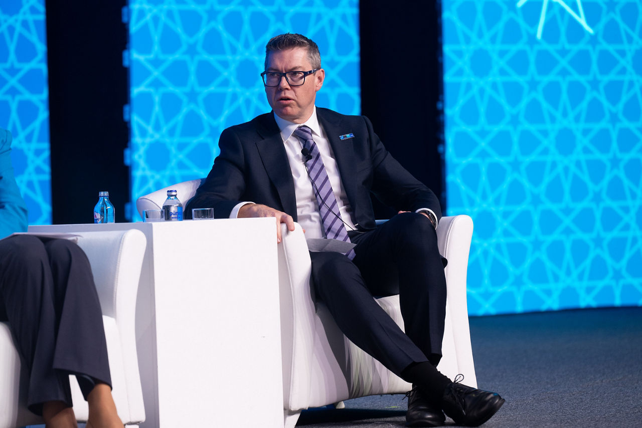 Plenary session with President of the Republic of Korea Lee Jae Myung, Minister for Foreign Affairs of Latvia Baiba Braže, Minister for Defence Industry of Australia Pat Conroy, and President & CFO of Planet Labs Ashley Johnson. Moderated by Chris Lunday, Politico