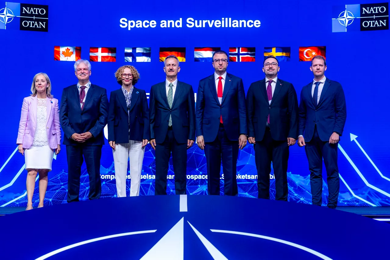 NATO Deputy Secretary General Radmila Shekerinska and country representatives in the announcement on Space and Surveillance