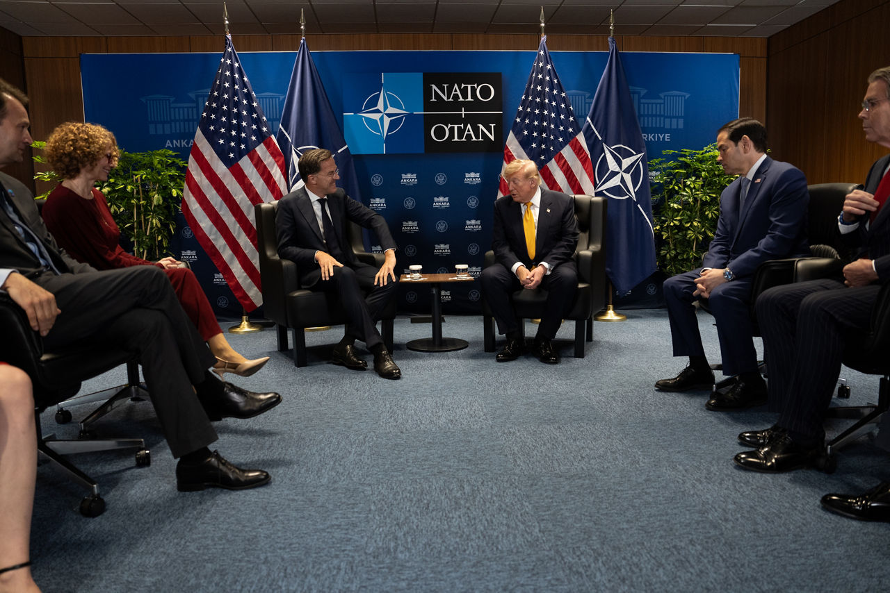 NATO Secretary General Mark Rutte meets with the President of the United States Donald Trump 
