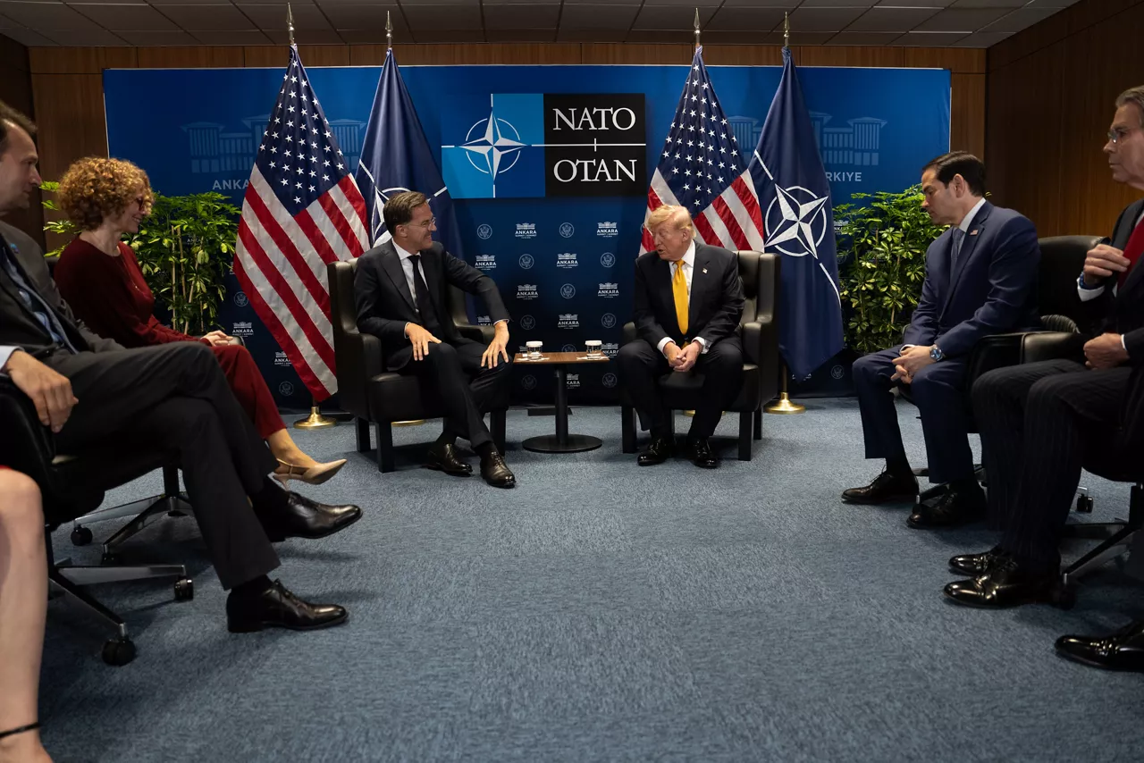 NATO Secretary General Mark Rutte meets with the President of the United States Donald Trump 
