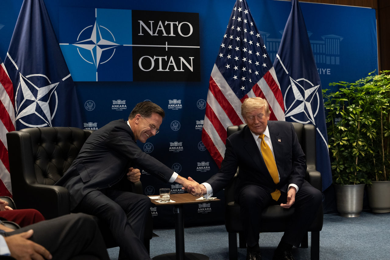 NATO Secretary General Mark Rutte meets with the President of the United States Donald Trump 
