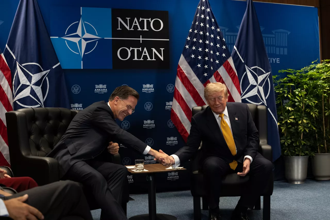 NATO Secretary General Mark Rutte meets with the President of the United States Donald Trump 
