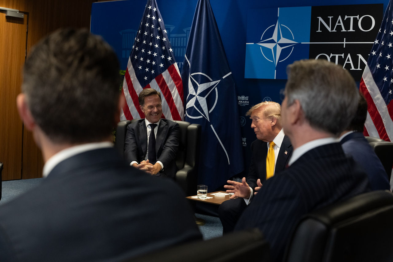 NATO Secretary General Mark Rutte meets with the President of the United States Donald Trump 
