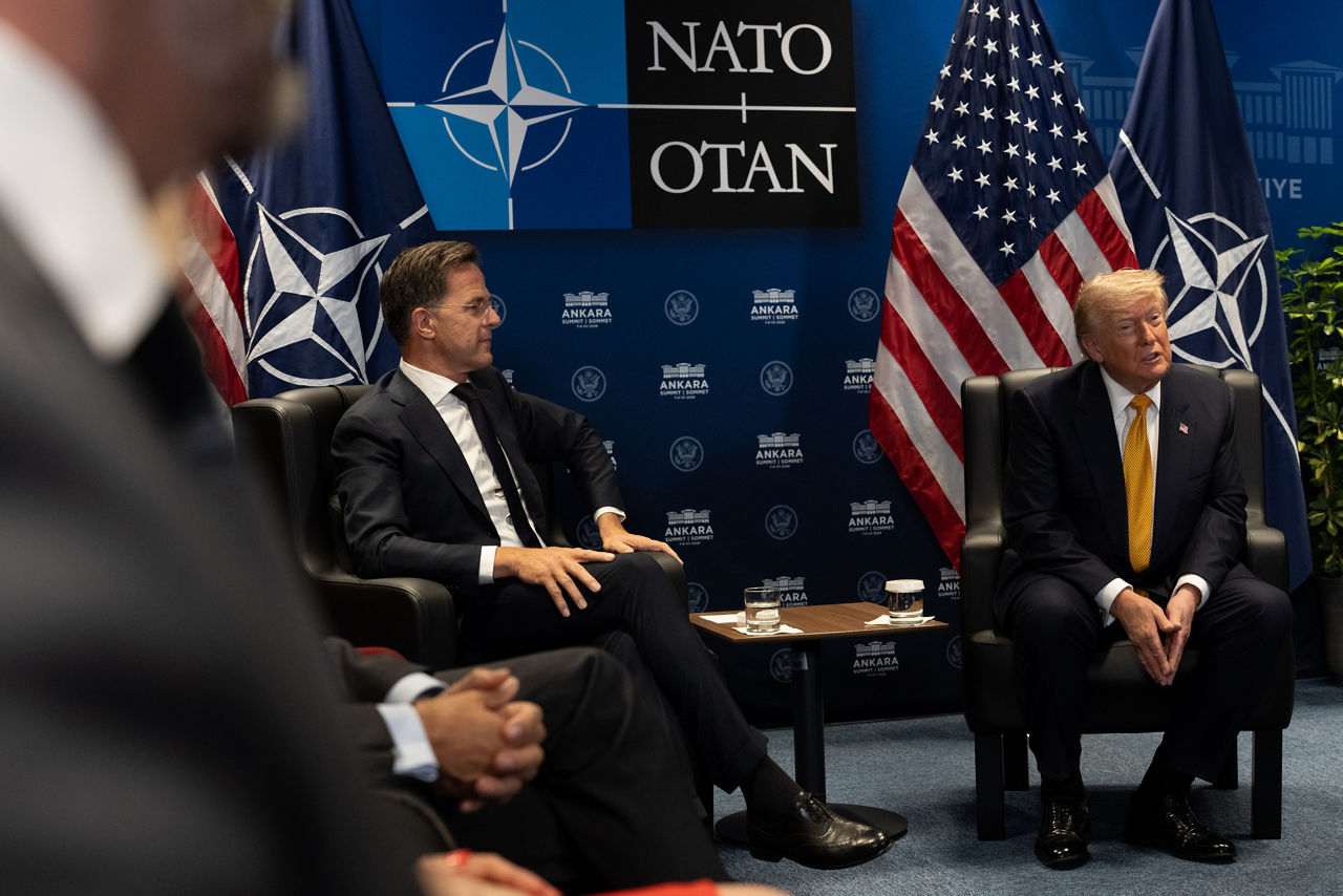 NATO Secretary General Mark Rutte meets with the President of the United States Donald Trump 
