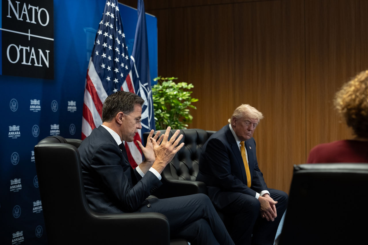 NATO Secretary General Mark Rutte meets with the President of the United States Donald Trump 
