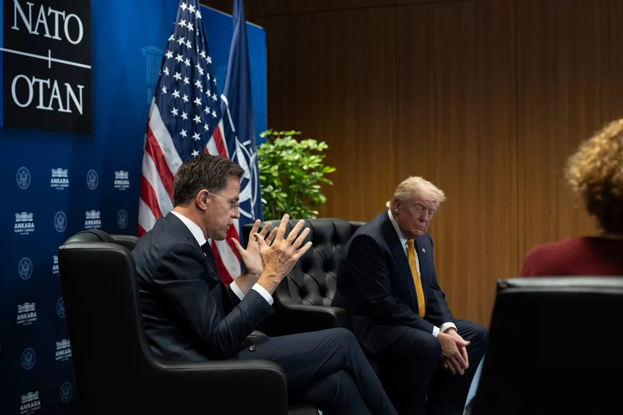 NATO Secretary General Mark Rutte meets with the President of the United States Donald Trump 
