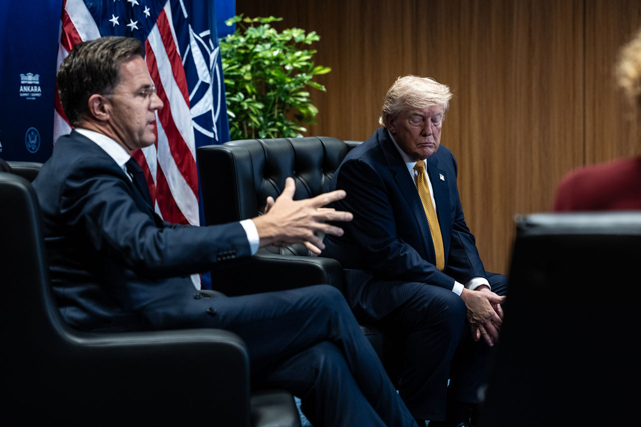 NATO Secretary General Mark Rutte meets with the President of the United States Donald Trump 
