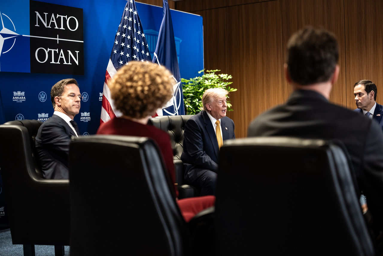 NATO Secretary General Mark Rutte meets with the President of the United States Donald Trump 
