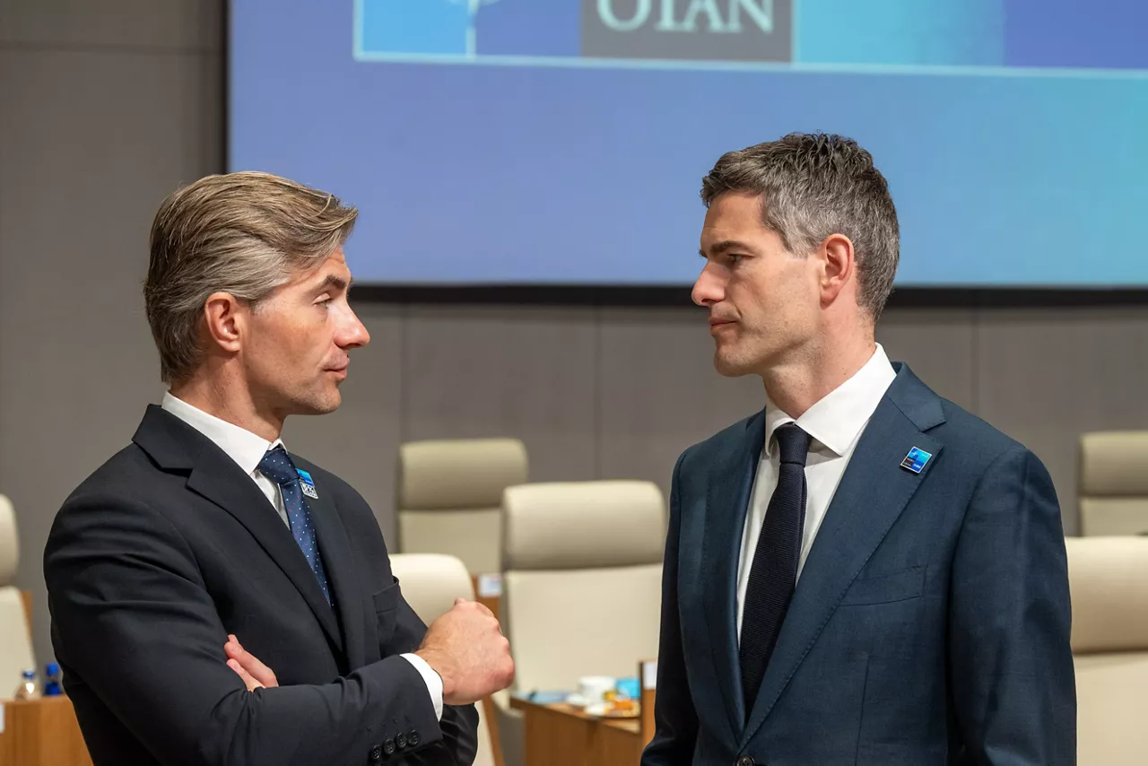 Minister of Foreign Affairs of Lithuania Kęstutis Budrys and Minister of Foreign Affairs of the Netherlands Tom Berendsen 
