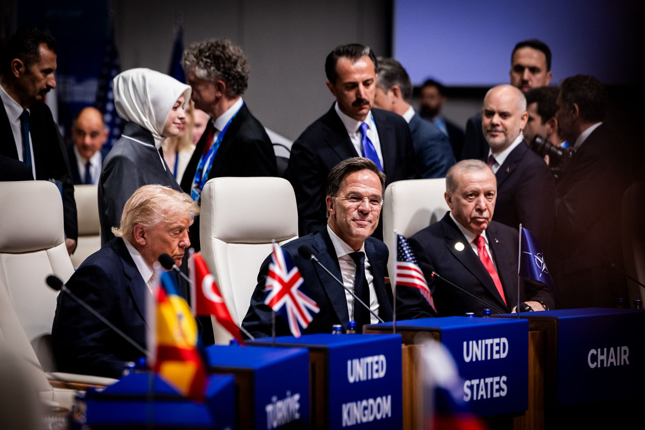 [from left to right] President of the United States Donald Trump 
NATO Secretary General Mark Rutte, President of Türkiye Recep Tayyip Erdoğan