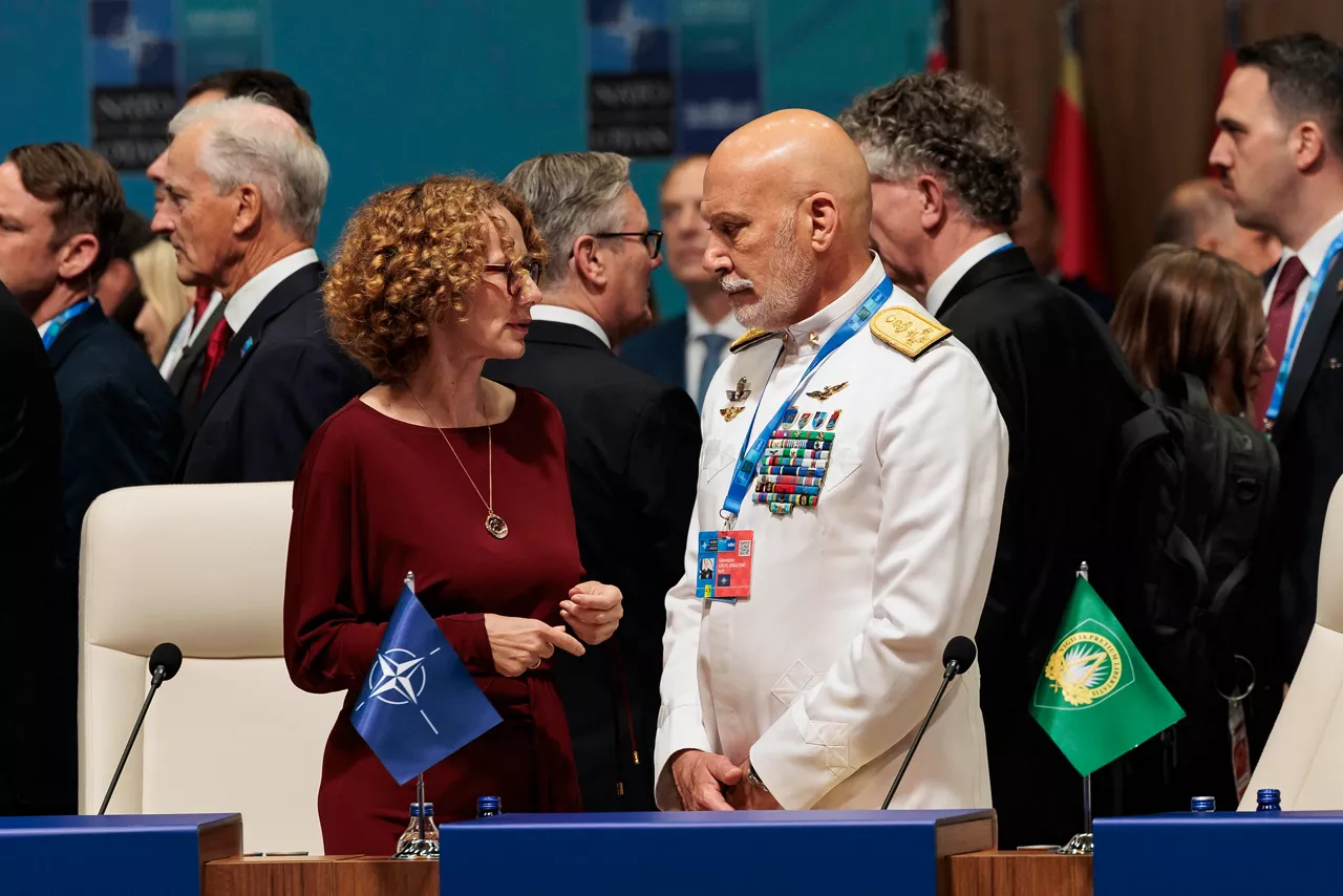 NATO Deputy Secretary General Radmila Shekerinska and Chair of the Military Committee Admiral Giuseppe Cavo Dragone