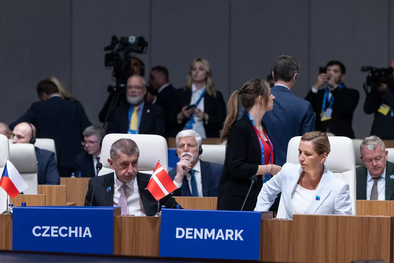Prime Minister of Czechia Andrej Babiš and Prime Minister of Denmark Mette Frederiksen 
