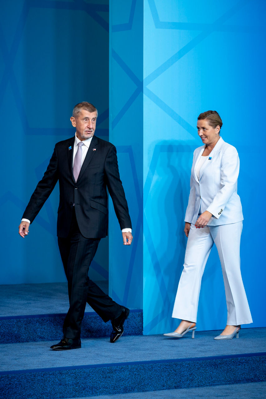 Prime Minister of Czechia Andrej Babiš  and Prime Minister of Iceland Kristrún Frostadóttir