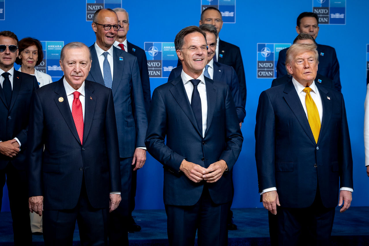 President of Türkiye Recep Tayyip Erdoğan , NATO Secretary General Mark Rutte and President of the United States Donald Trump