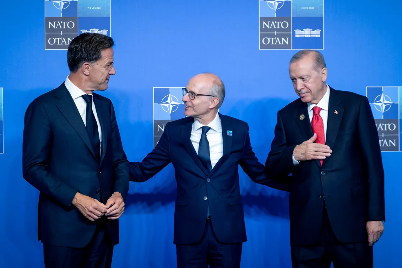 NATO Secretary General Mark Rutte and the President of the Republic of Türkiye Recep Tayyip Erdoğan welcome Prime Minister of Luxembourg Luc Frieden