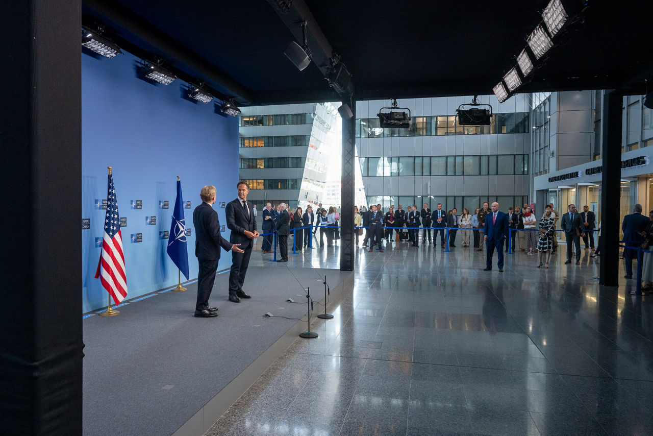 Press statements by NATO Secretary General Mark Rutte and the US Under Secretary of War for Policy Elbridge A. Colby
