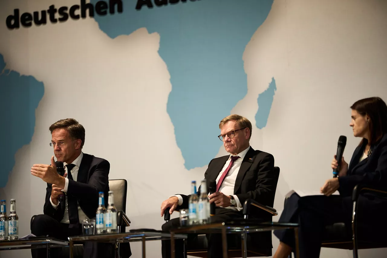 NATO Secretary General Mark Rutte provides a keynote address and participates in a moderated discussion at the Conference of the Heads of German Missions