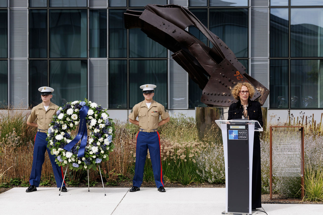 NATO commemorates the 9/11 terrorist attacks on the United States with solemn ceremony

