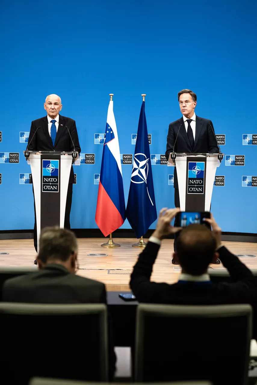 Joint press conference with NATO Secretary General Mark Rutte and the Prime Minister of Slovenia Janez Janša