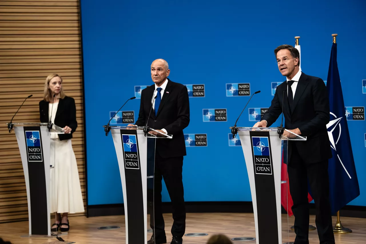Joint press conference with NATO Secretary General Mark Rutte and the Prime Minister of Slovenia Janez Janša