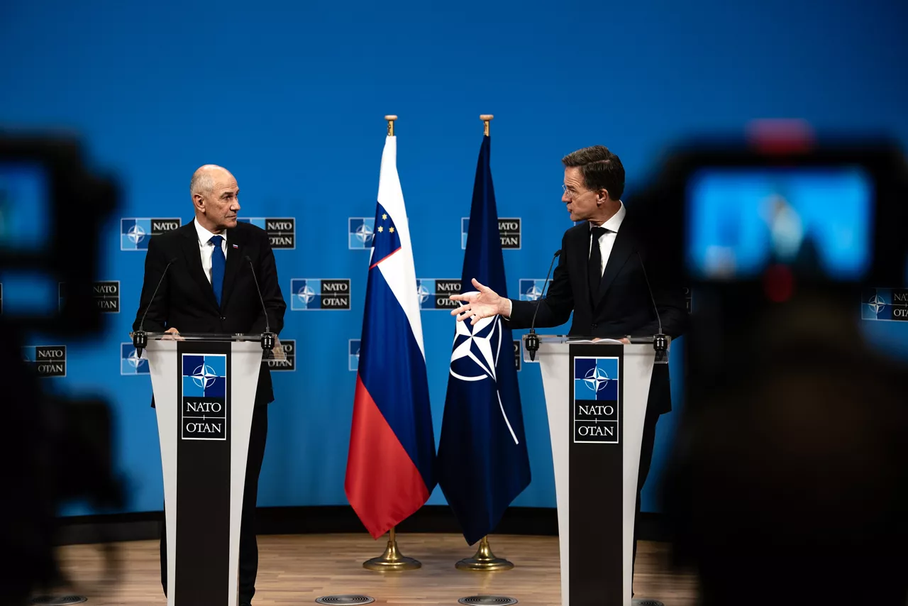 Joint press conference with NATO Secretary General Mark Rutte and the Prime Minister of Slovenia Janez Janša