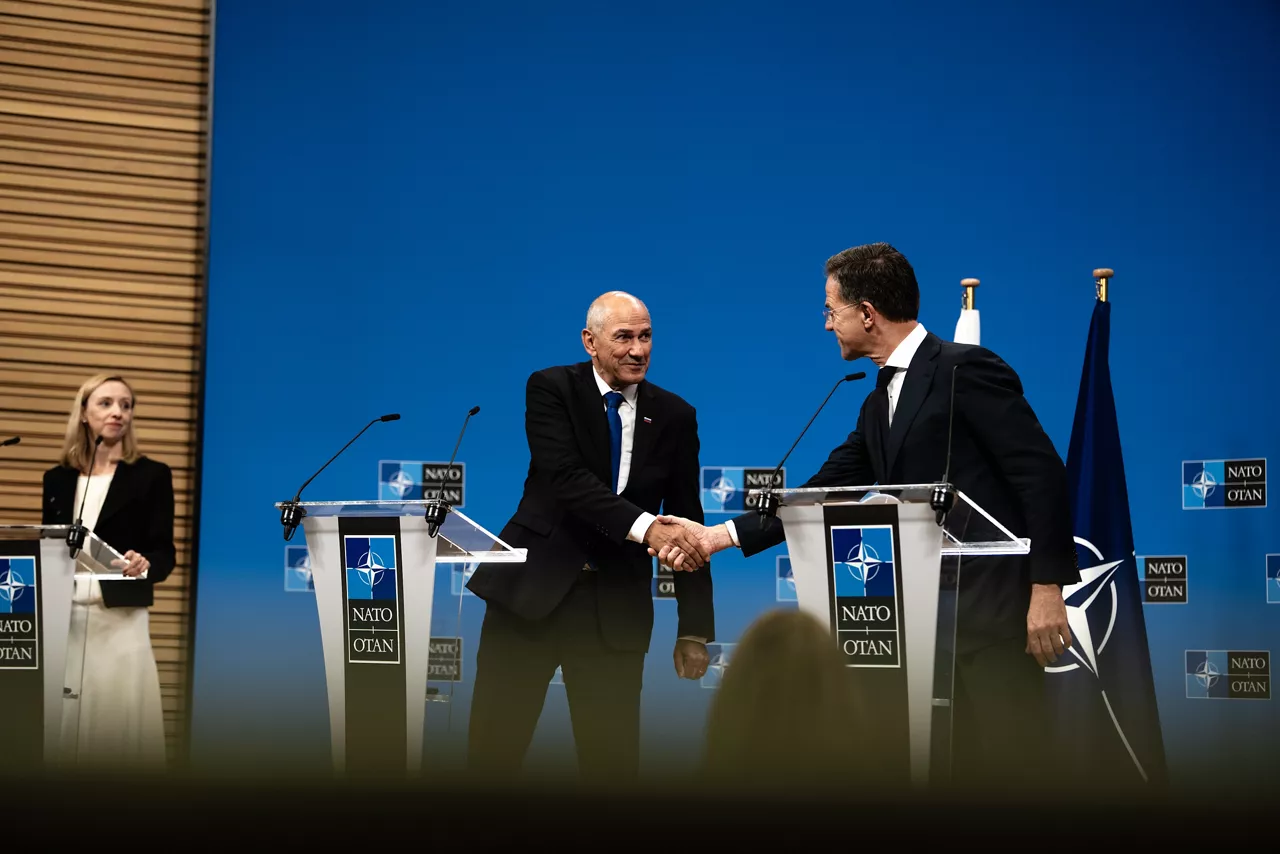 Joint press conference with NATO Secretary General Mark Rutte and the Prime Minister of Slovenia Janez Janša