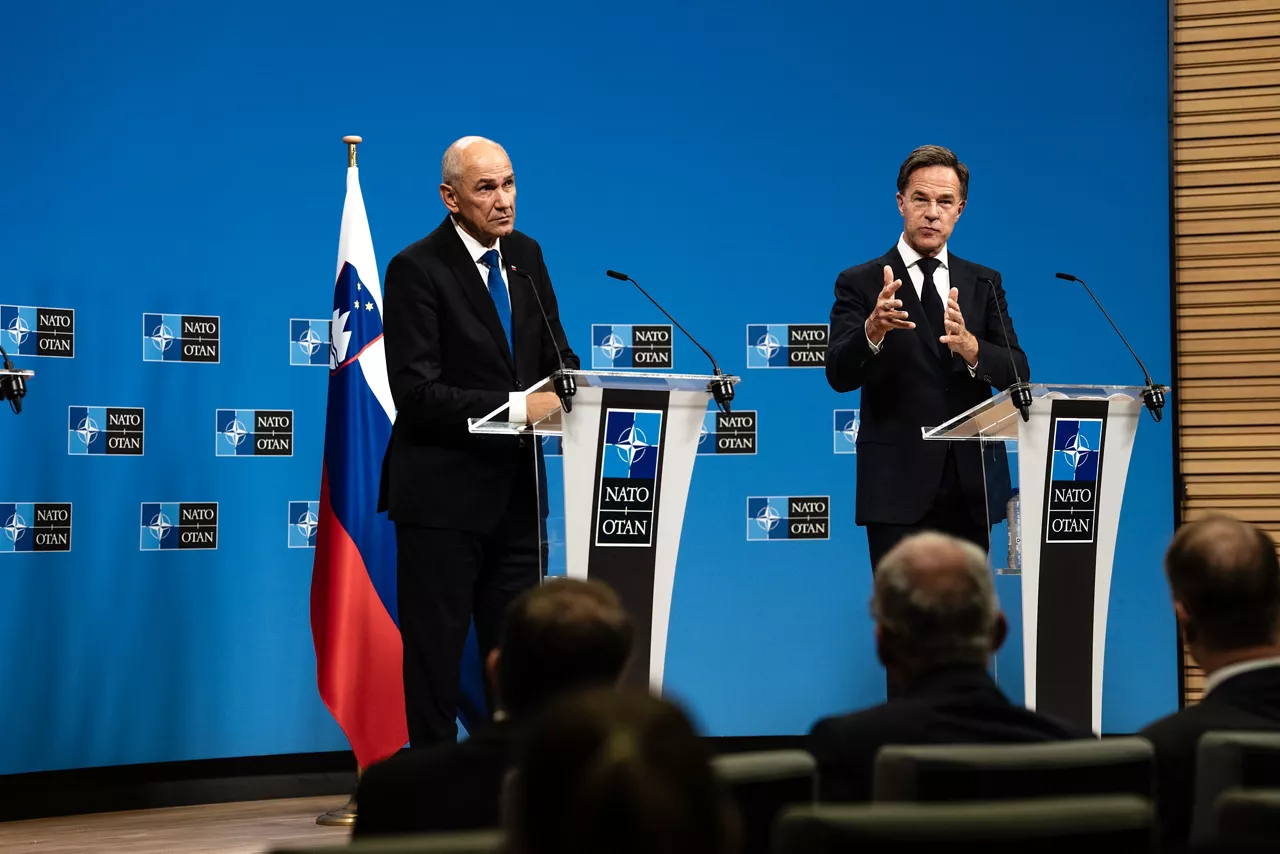 Joint press conference with NATO Secretary General Mark Rutte and the Prime Minister of Slovenia Janez Janša