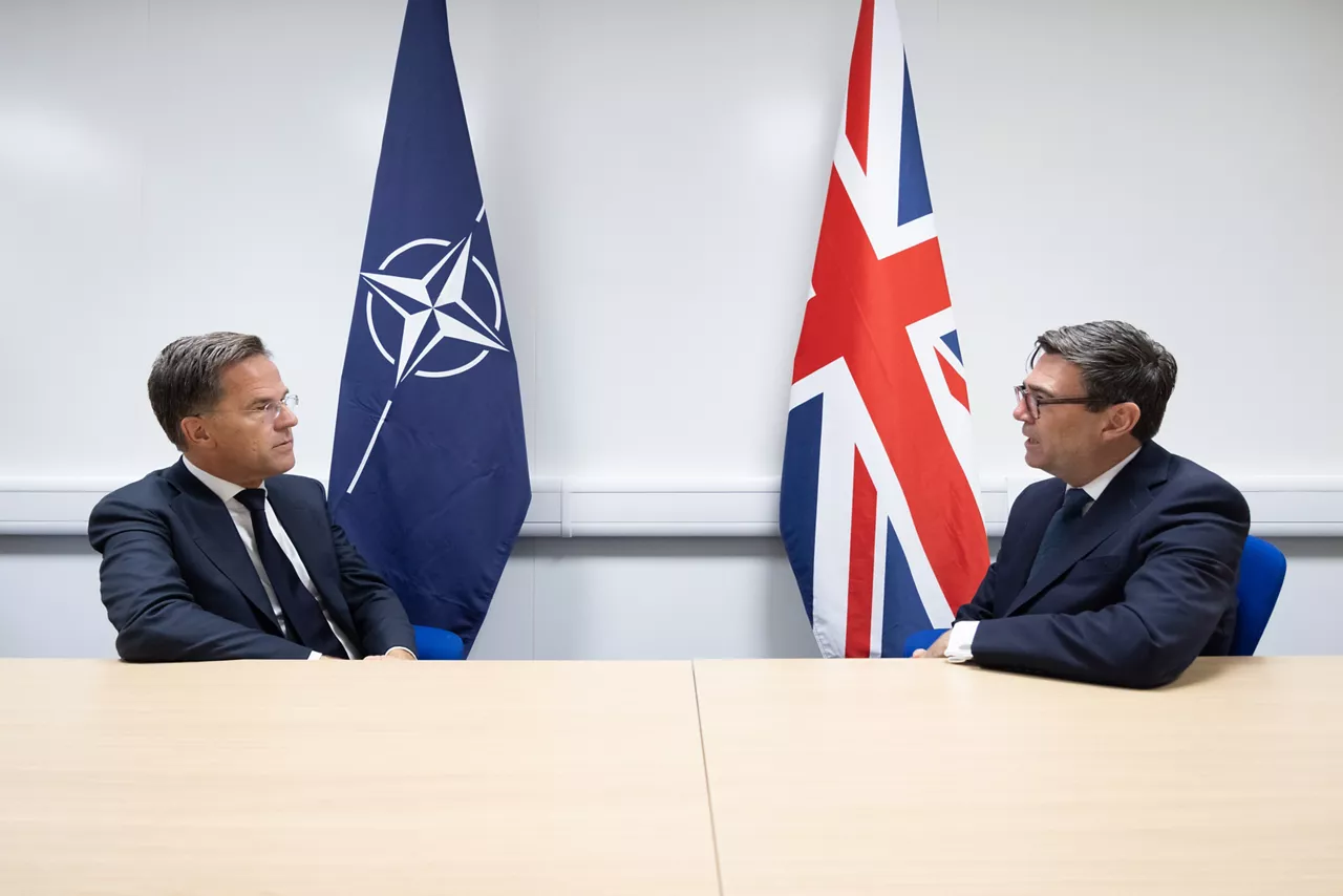 NATO Secretary General Mark Rutte meets with the Prime Minister of the United Kingdom, Andy Burnham