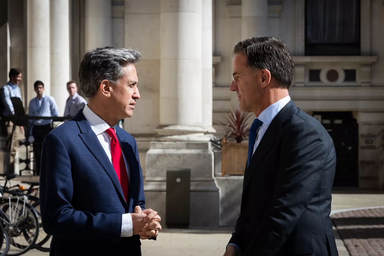 NATO Secretary General Mark Rutte meets with the Secretary of State for Foreign, Commonwealth and Development Affairs of the United Kingdom, Ed Miliband 