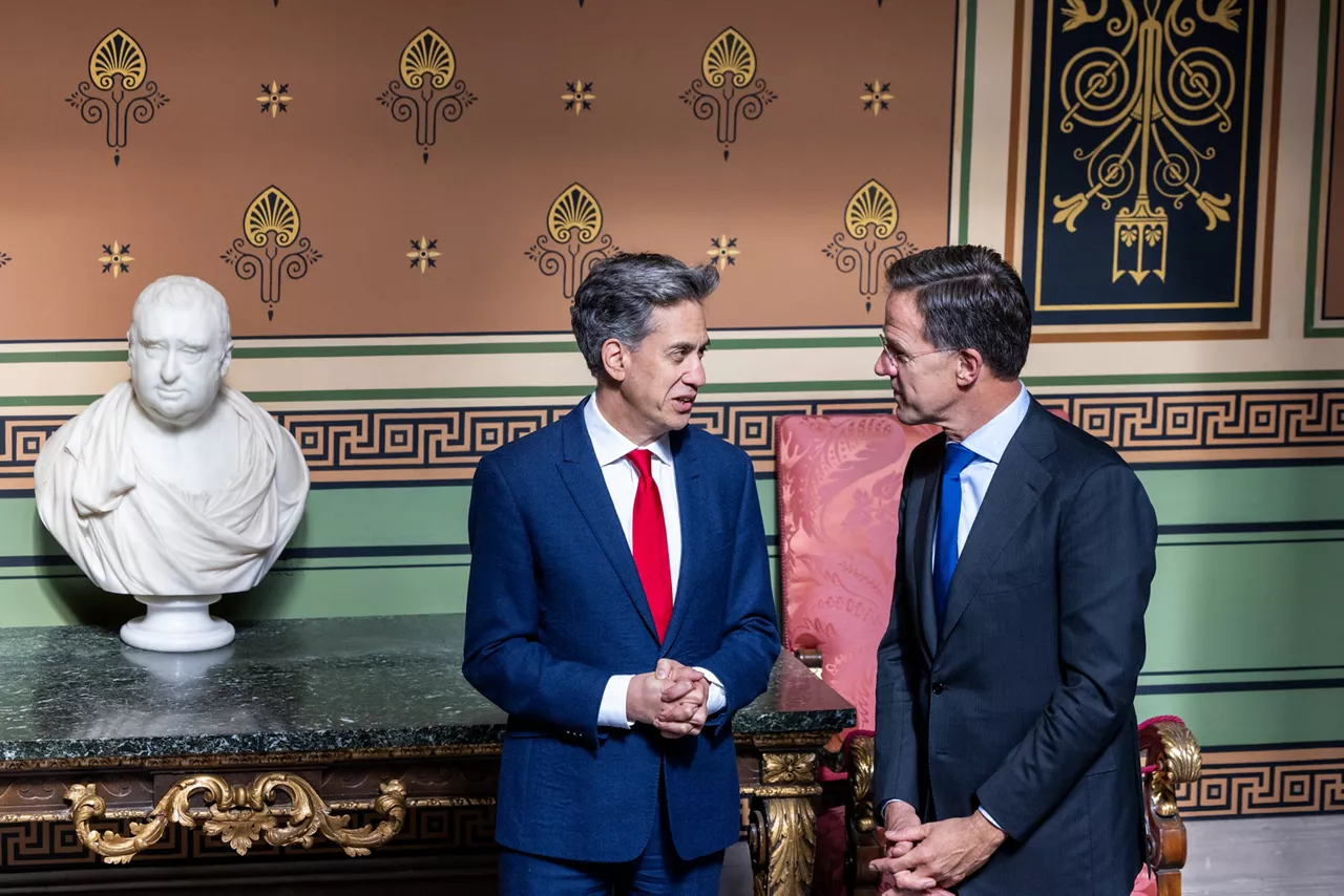 NATO Secretary General Mark Rutte meets with the Secretary of State for Foreign, Commonwealth and Development Affairs of the United Kingdom, Ed Miliband 
