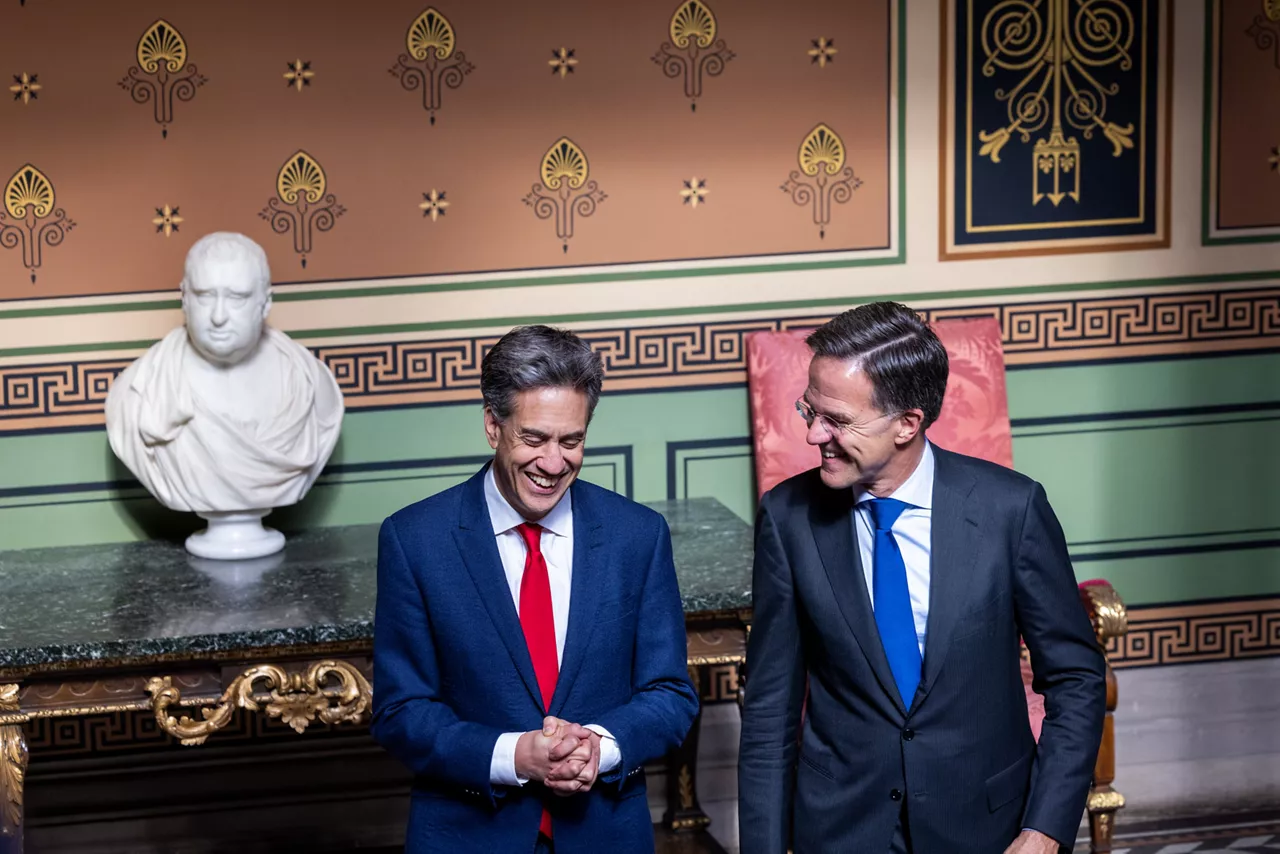 NATO Secretary General Mark Rutte meets with the Secretary of State for Foreign, Commonwealth and Development Affairs of the United Kingdom, Ed Miliband 