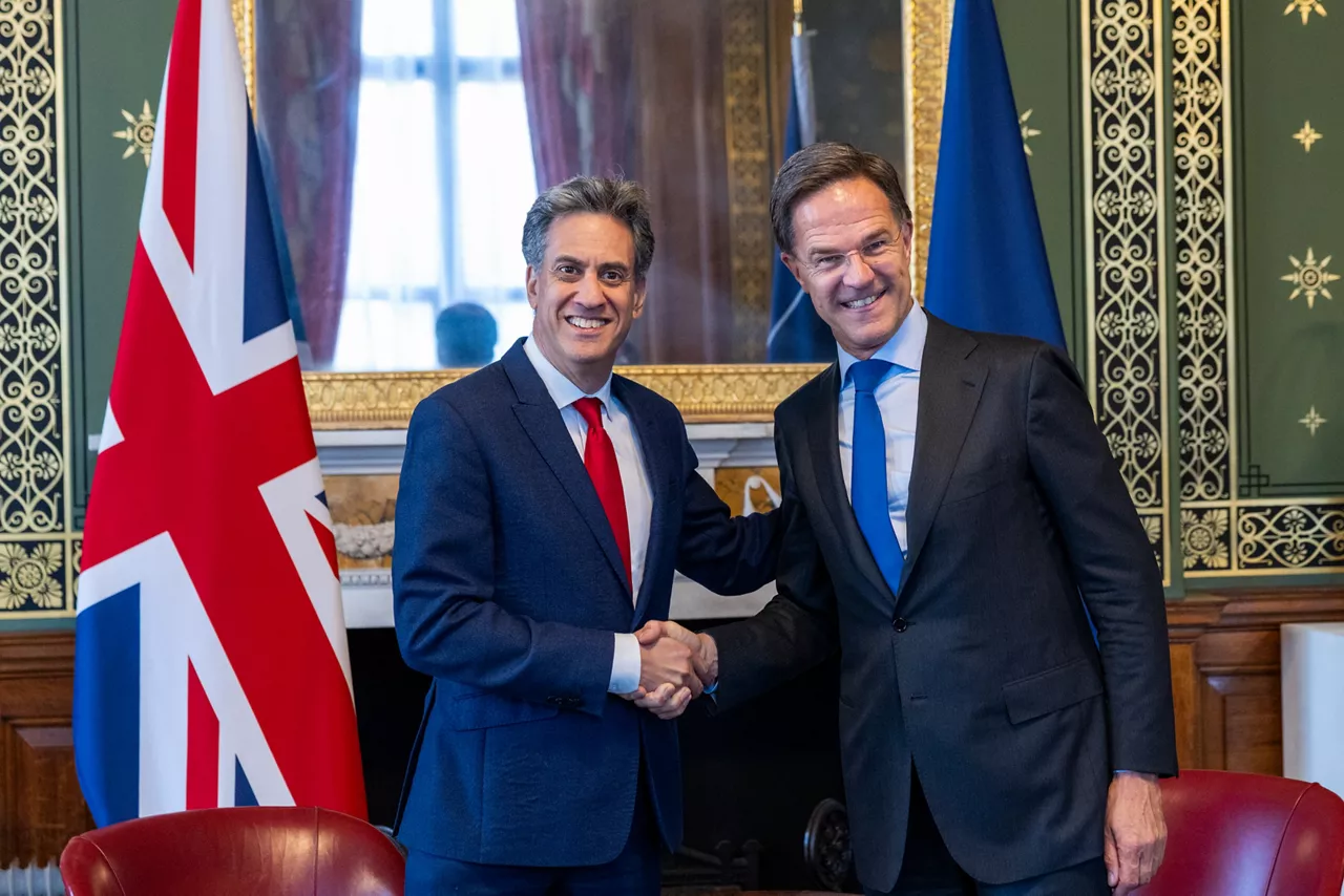 NATO Secretary General Mark Rutte meets with the Secretary of State for Foreign, Commonwealth and Development Affairs of the United Kingdom, Ed Miliband 