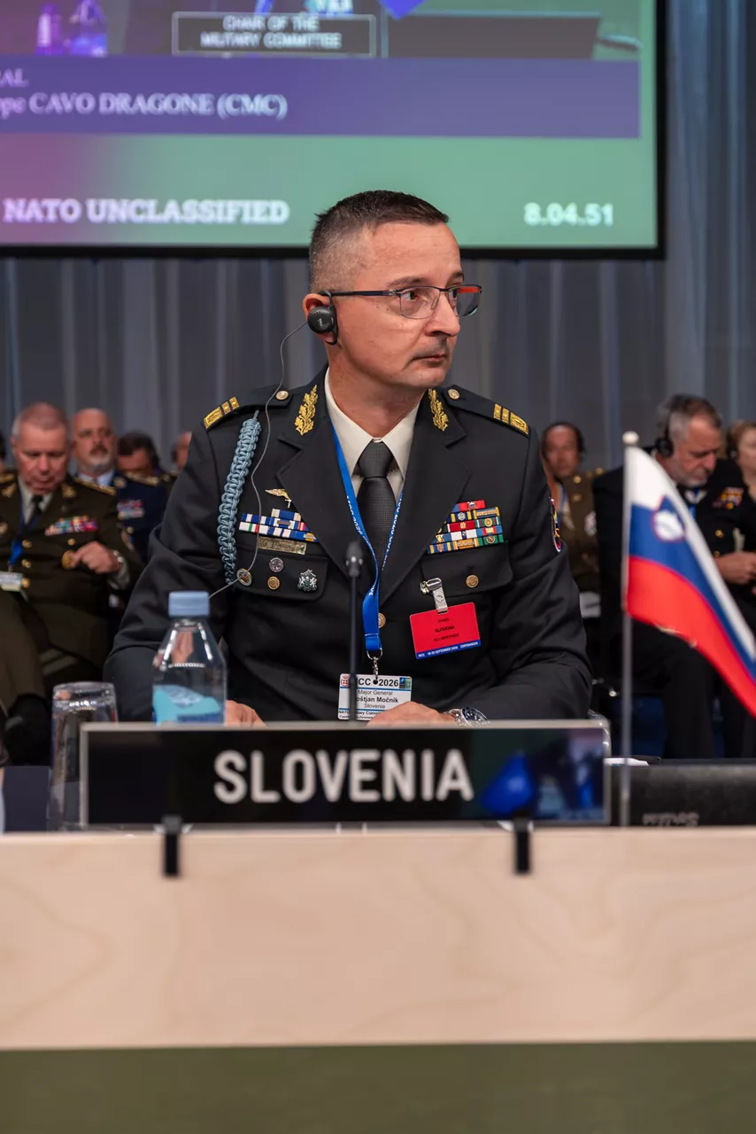 The Chief of Defence of Slovenia, Major General Boštjan Močnik.