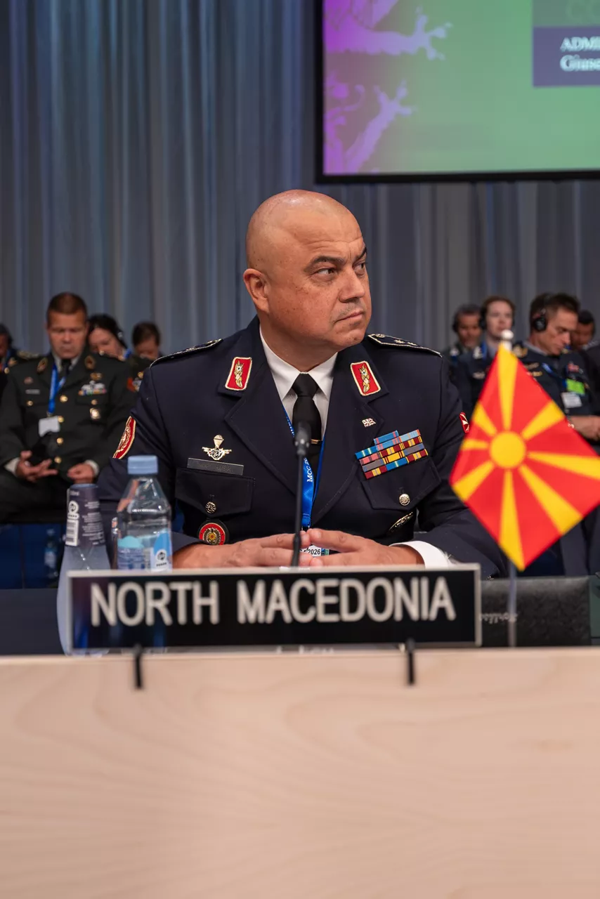 The Chief of Defence of North Macedonia, Major General Sashko Lafchiski.
