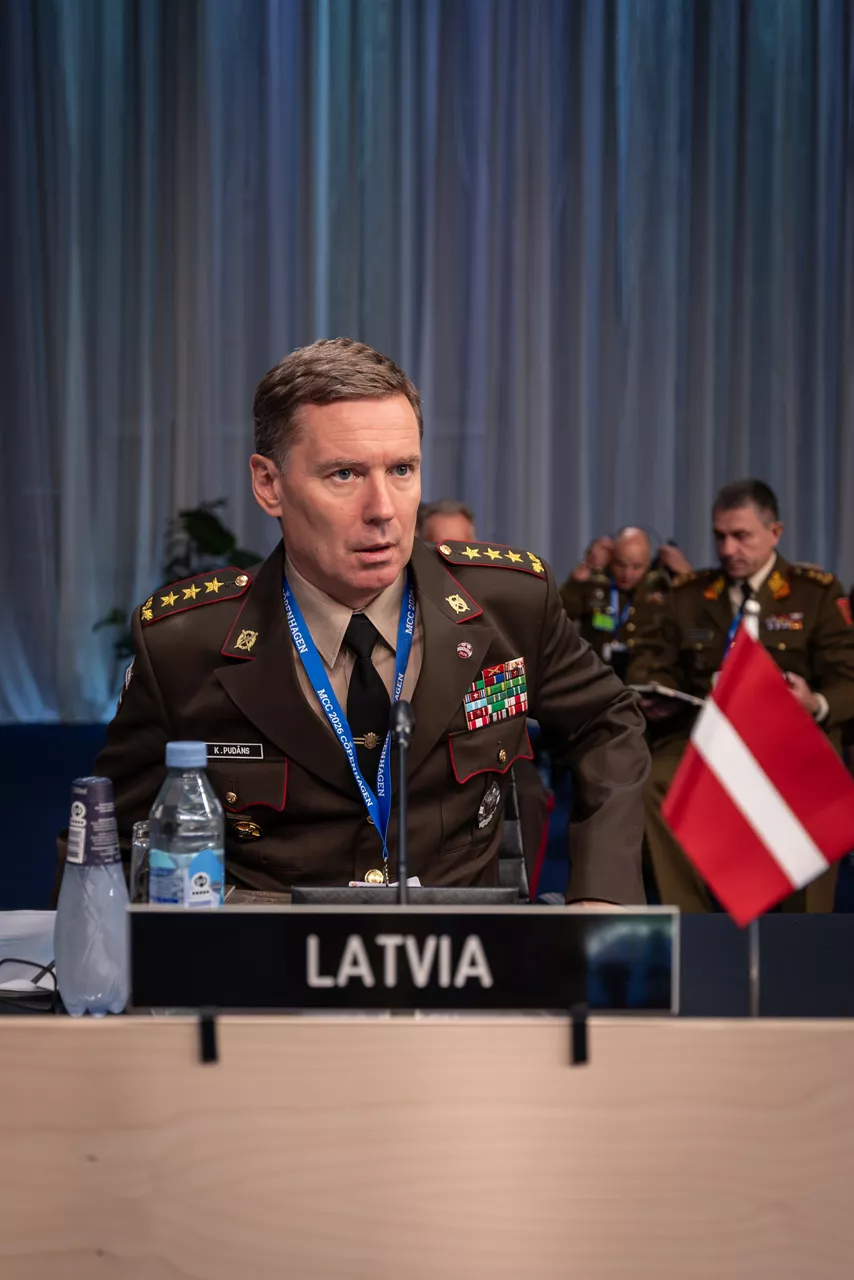 The Chief of Defence of Latvia, Lieutenant General Kaspars Pudāns.
