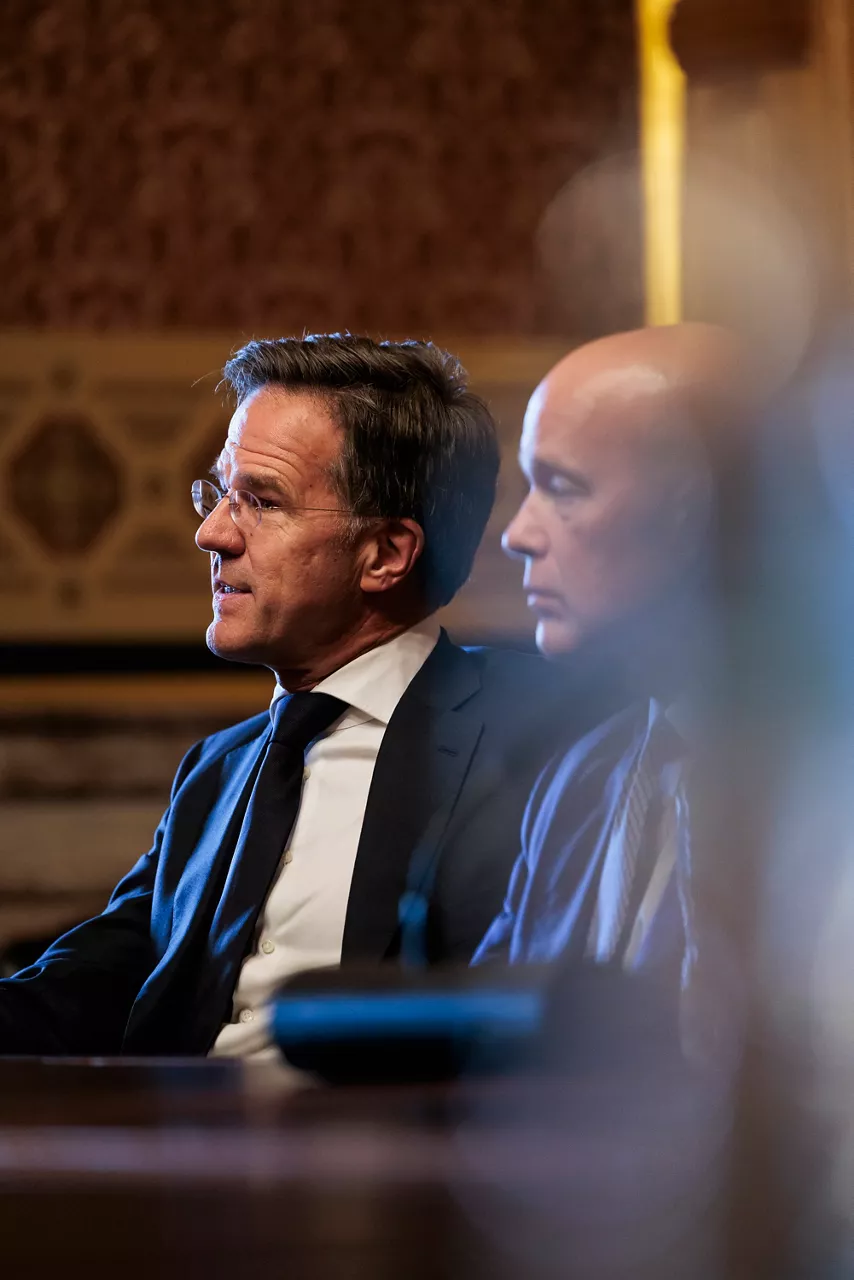 NATO Secretary General Mark Rutte and the Permanent Representative of the United States to NATO, Matthew G. Whitaker