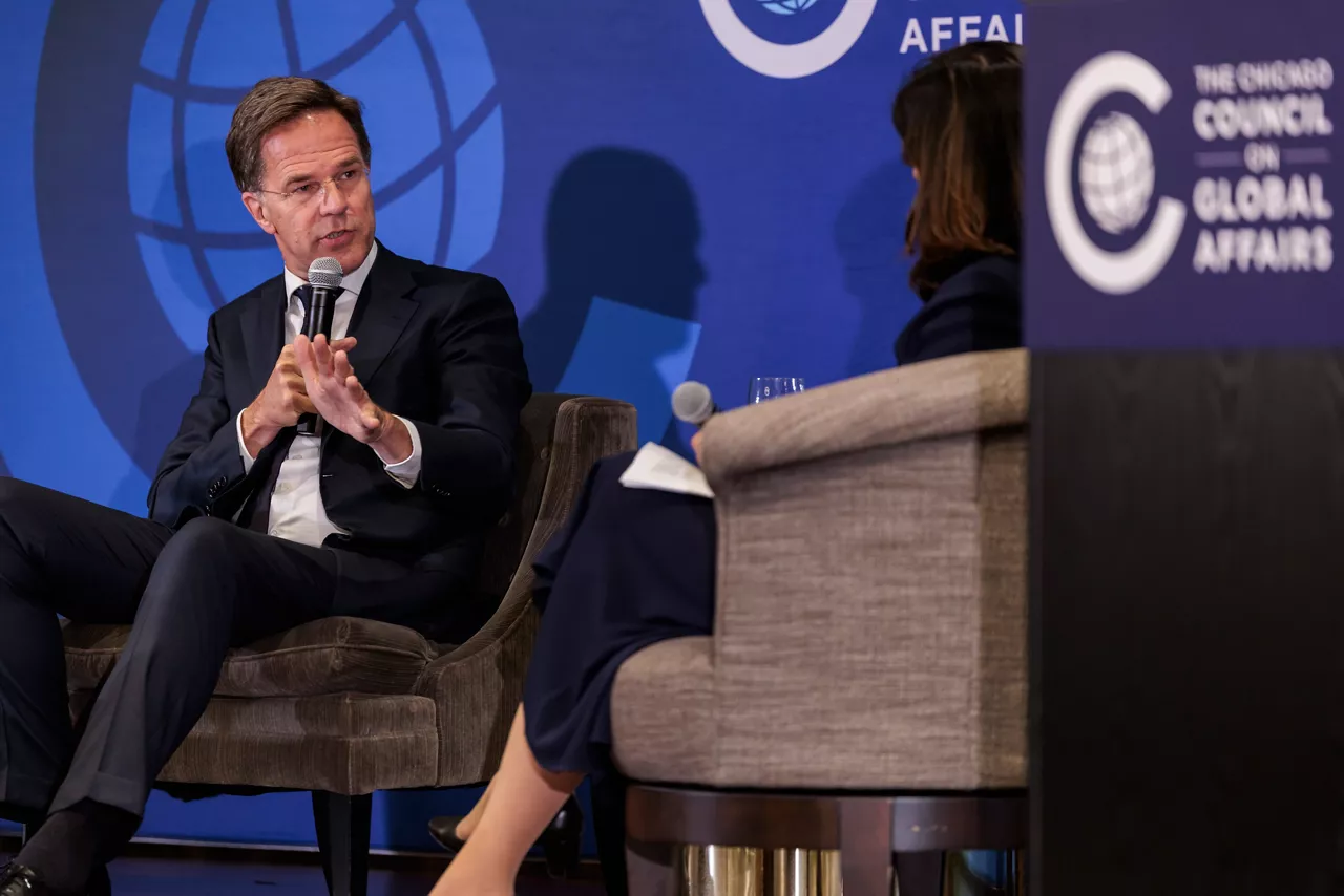 NATO Secretary General Mark Rutte participates in an event hosted by the Chicago Council on Global Affairs 