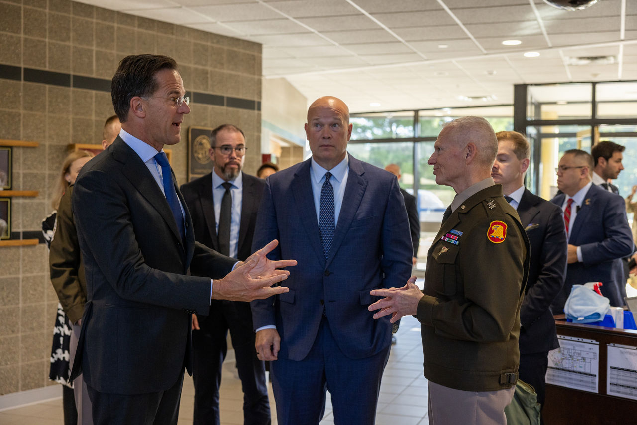 NATO Secretary General Mark Rutte and Permanent Representative of the United States to NATO, Matthew G. Whitaker, visit Iowa National Guard Joint Forces Headquarters