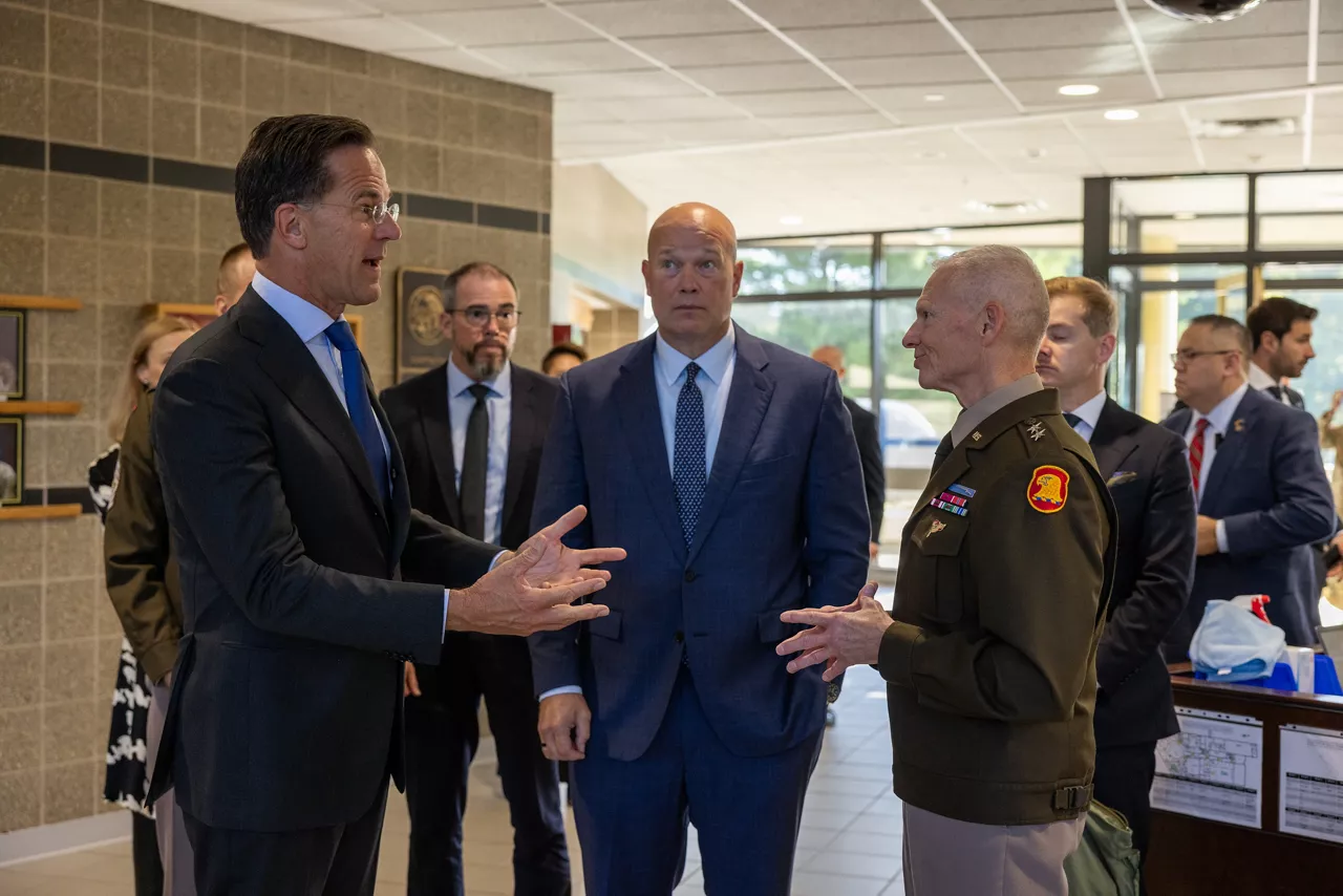 NATO Secretary General Mark Rutte and Permanent Representative of the United States to NATO, Matthew G. Whitaker, visit Iowa National Guard Joint Forces Headquarters